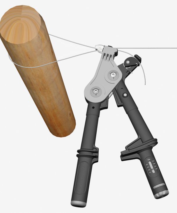 Shown  tensioning a Gripple (available separately) on a wire at the end post