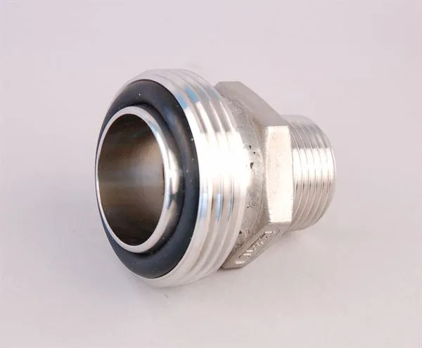 1" BSP male x 1½" RJT male stainless steel adaptor